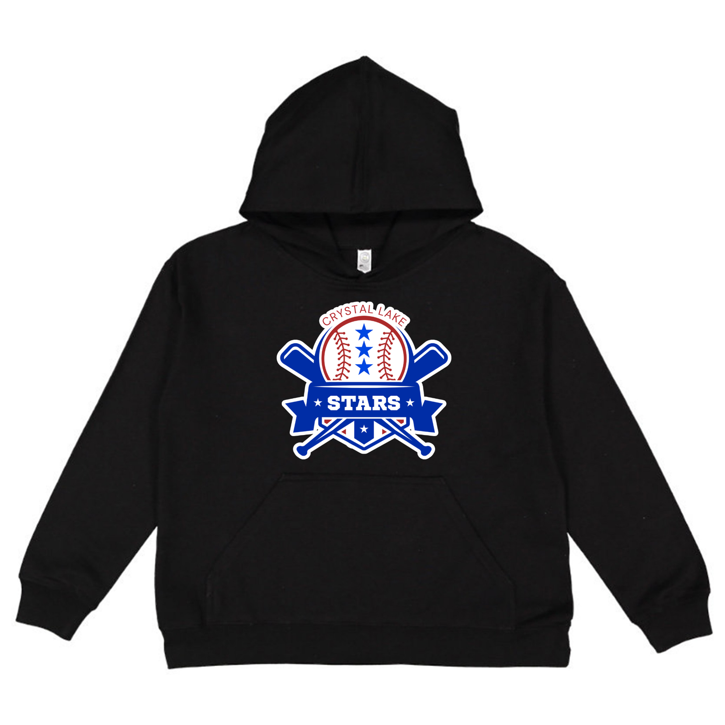Crystal Lake Stars Logo | Youth Hooded Sweatshirt