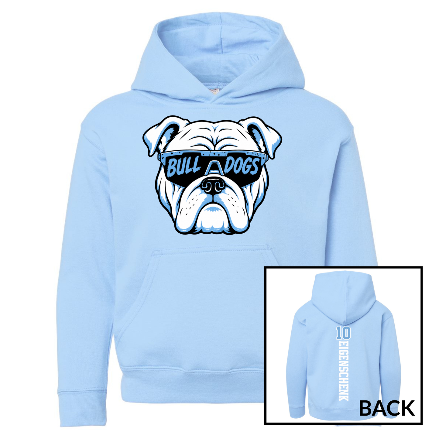 Bulldog Glasses | Youth Hooded Sweatshirt