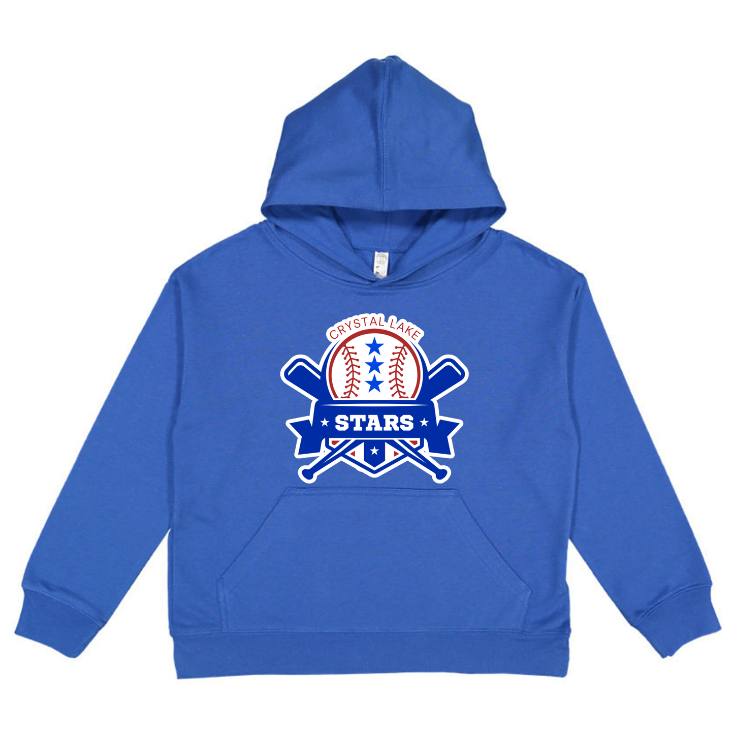 Crystal Lake Stars Logo | Youth Hooded Sweatshirt