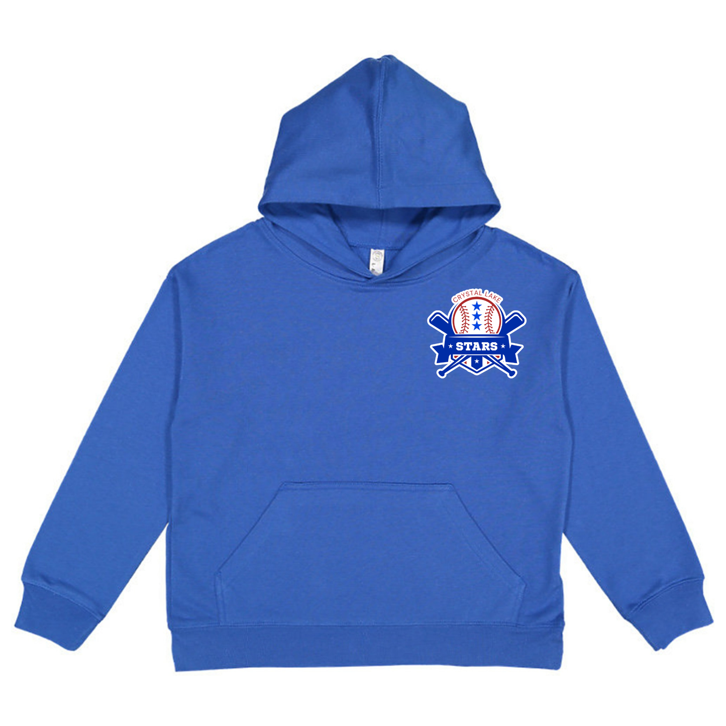 Crystal Lake Stars Pocket Logo | Youth Hooded Sweatshirt