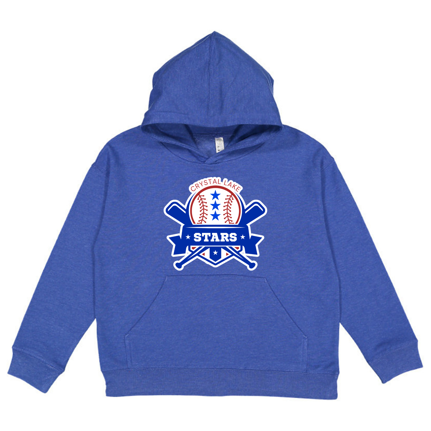 Crystal Lake Stars Logo | Youth Hooded Sweatshirt