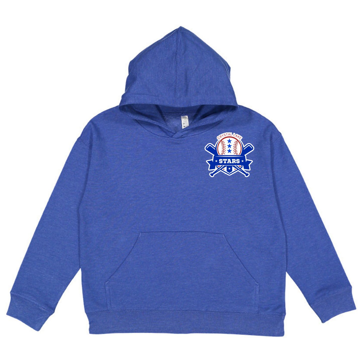 Crystal Lake Stars Pocket Logo | Youth Hooded Sweatshirt