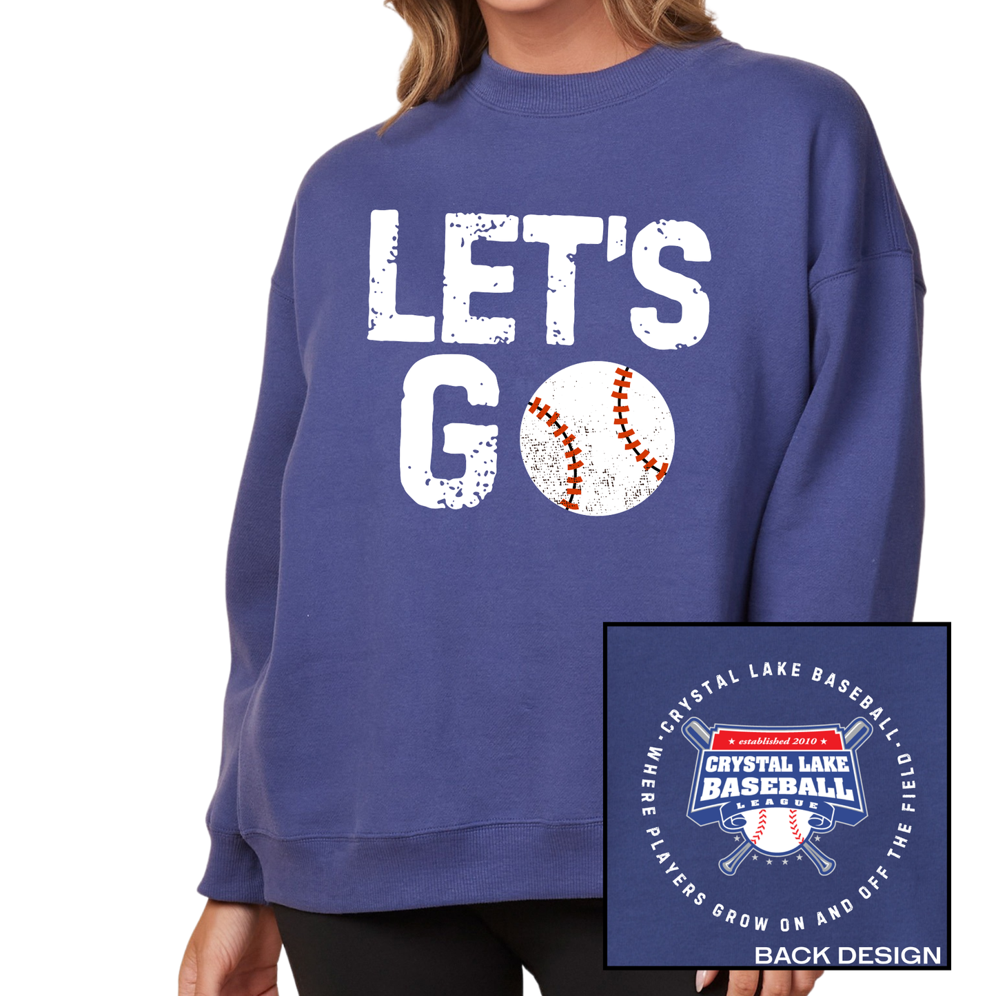 Let's Go CLB | Ladies Oversized Crewneck