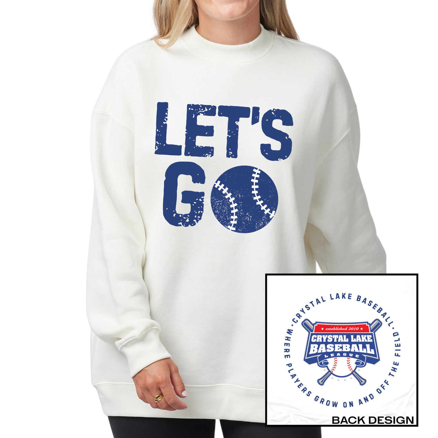 Let's Go CLB | Ladies Oversized Crewneck