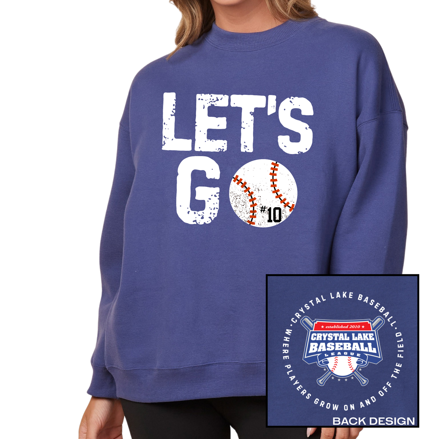 Let's Go CLB, Personalized | Ladies Oversized Crewneck