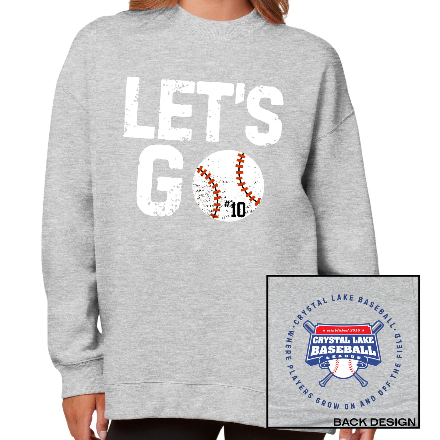 Let's Go CLB, Personalized | Ladies Oversized Crewneck