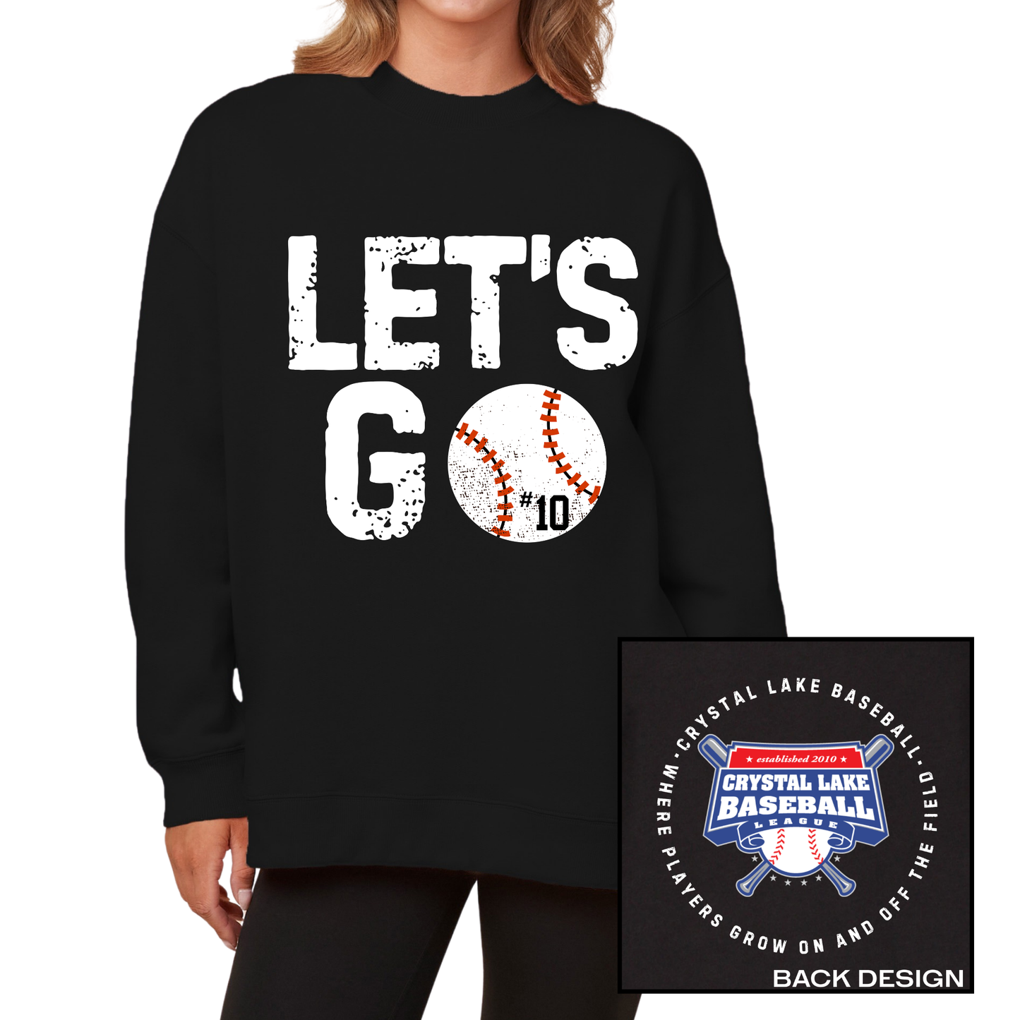 Let's Go CLB, Personalized | Ladies Oversized Crewneck