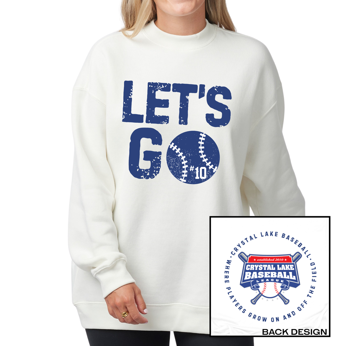 Let's Go CLB, Personalized | Ladies Oversized Crewneck