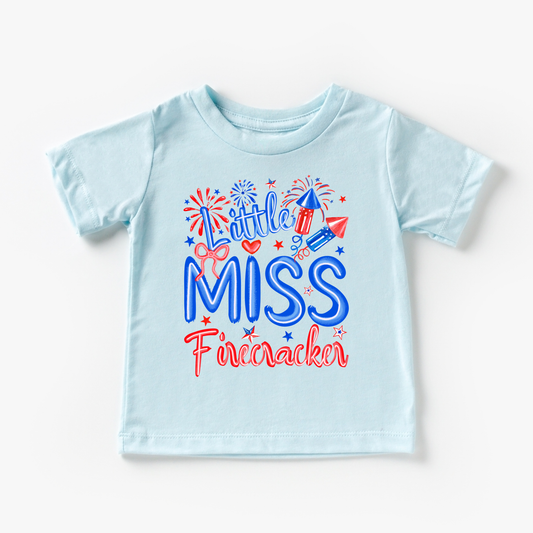 Little Miss Firecracker | Short Sleeve Youth Tee