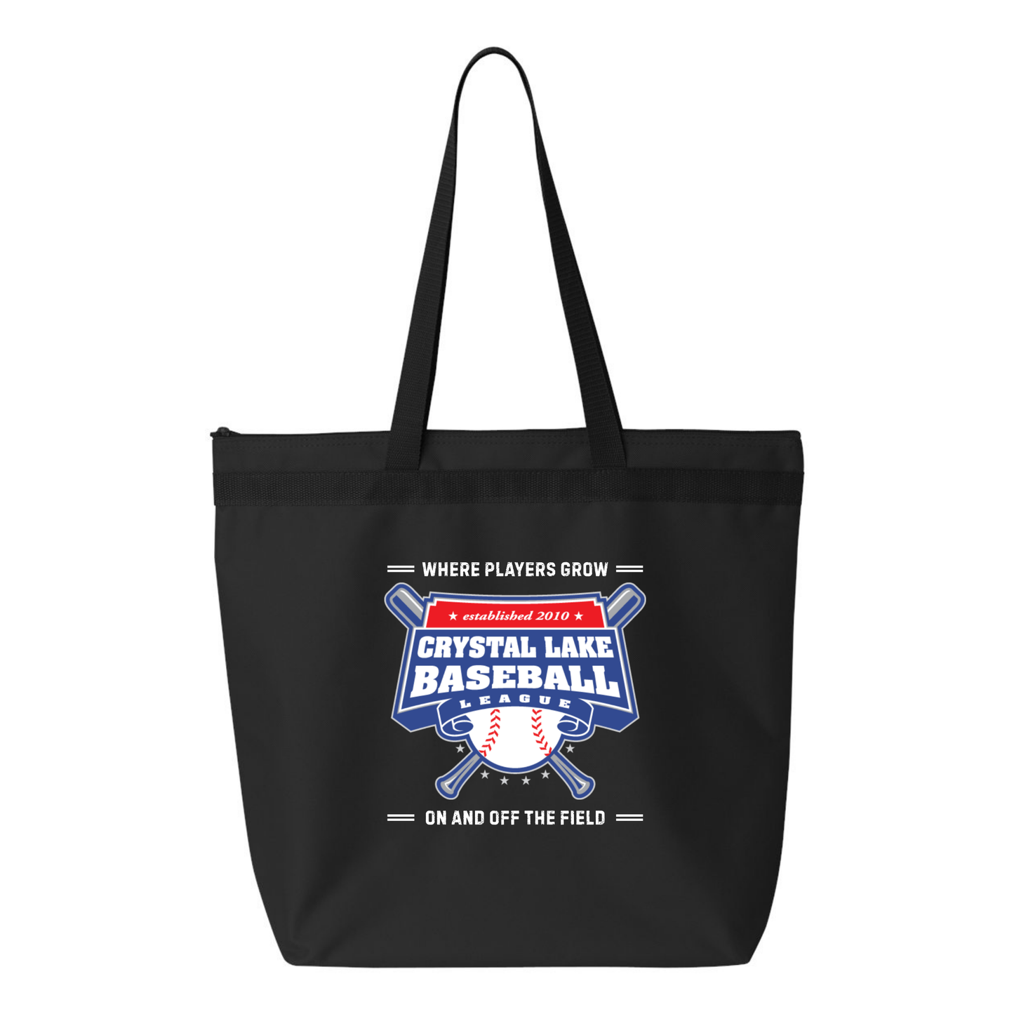 Crystal Lake Baseball | Zippered Tote Bag