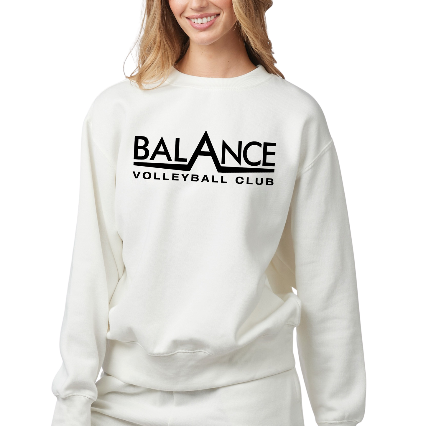 Balance Puff Logo | Ladies Boxy Crewneck