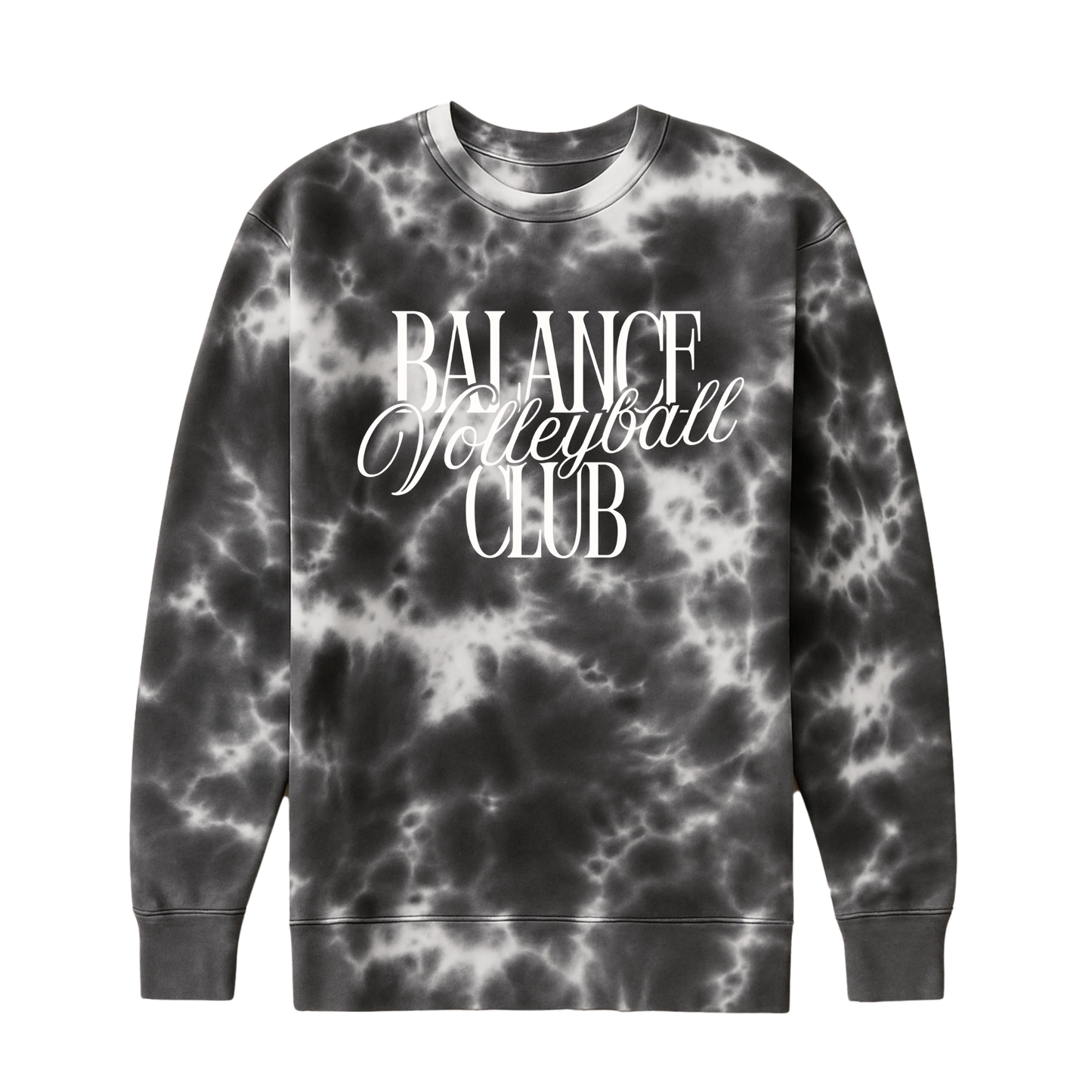 Balance Volleyball Club | Fleece Tie-Dye Crewneck