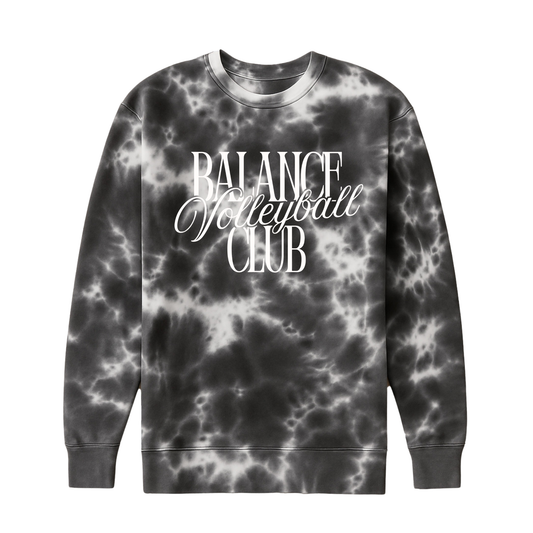 Balance Volleyball Club | Fleece Tie-Dye Crewneck