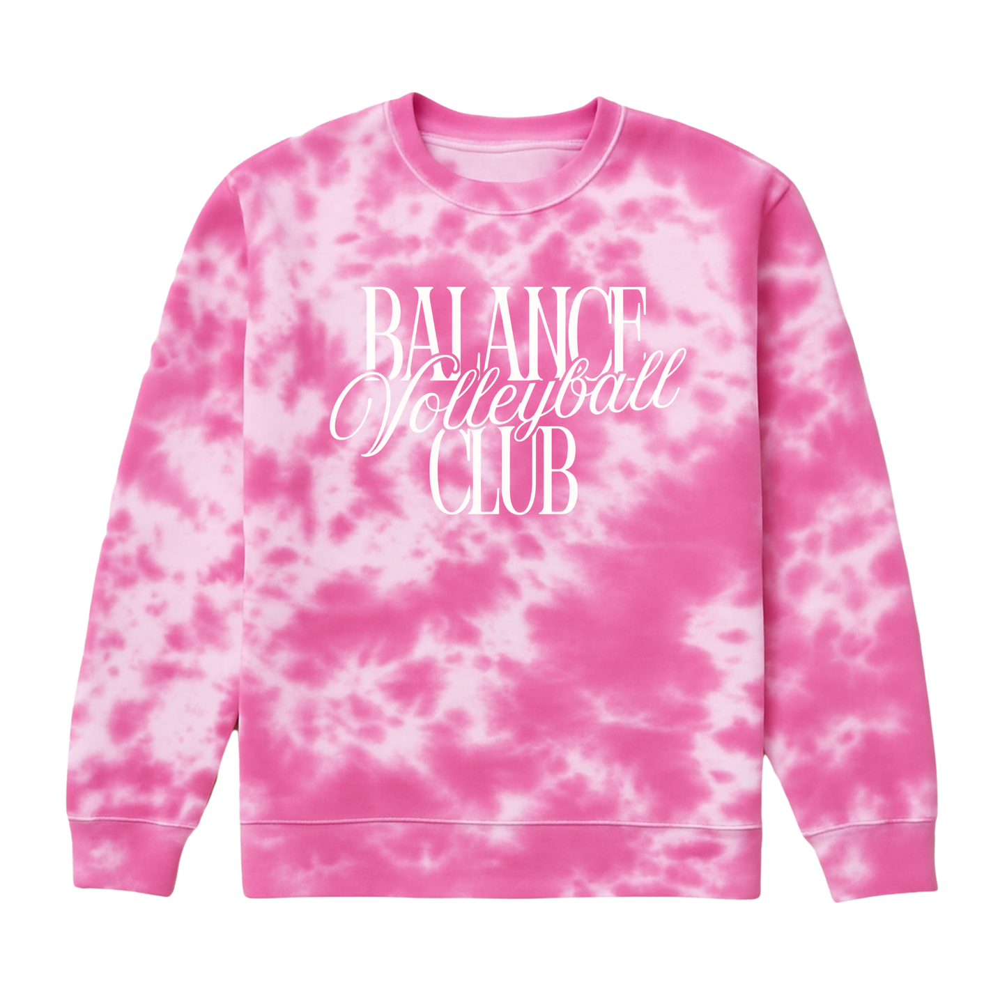 Balance Volleyball Club | Fleece Tie-Dye Crewneck