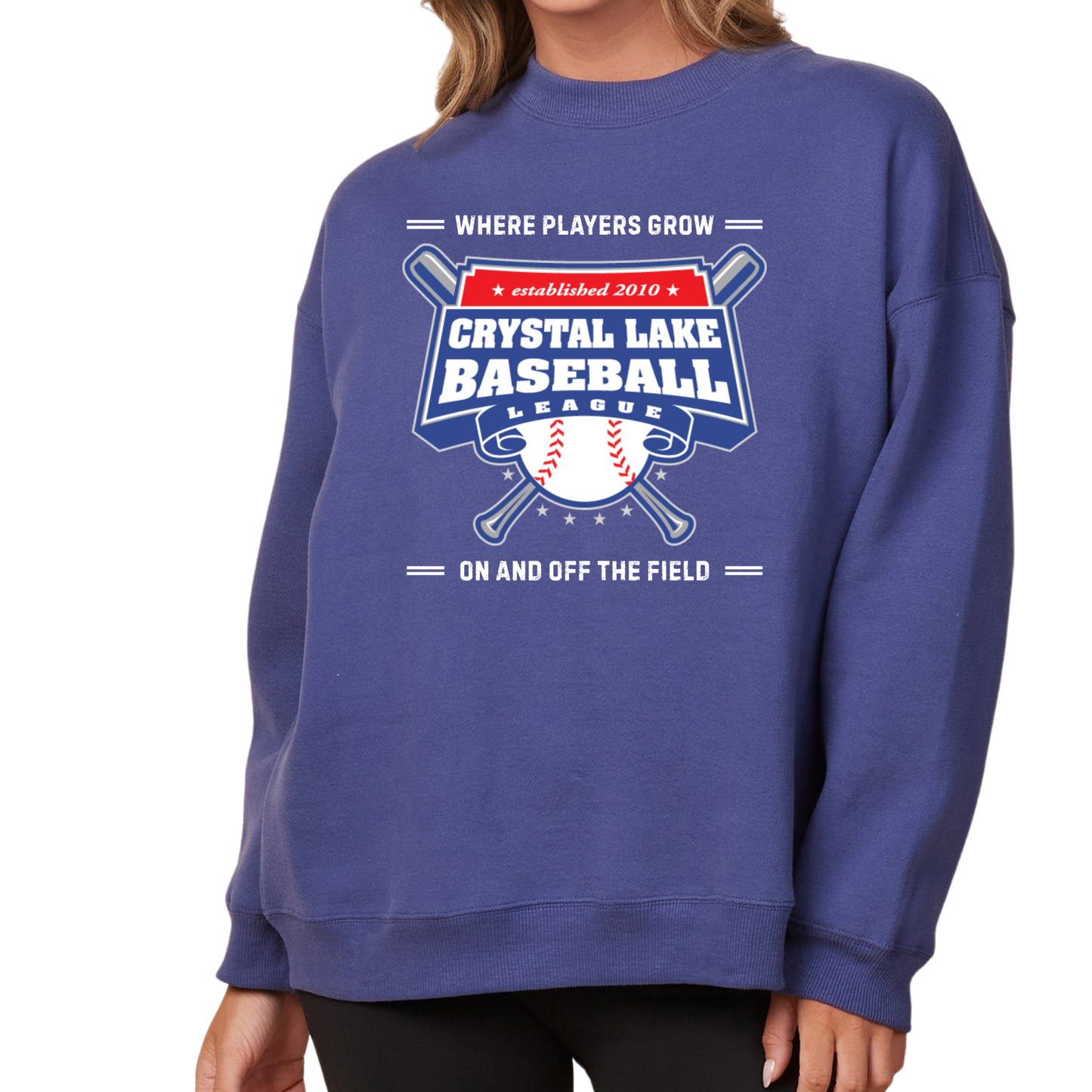CL Baseball Logo | Ladies Oversized Crewneck