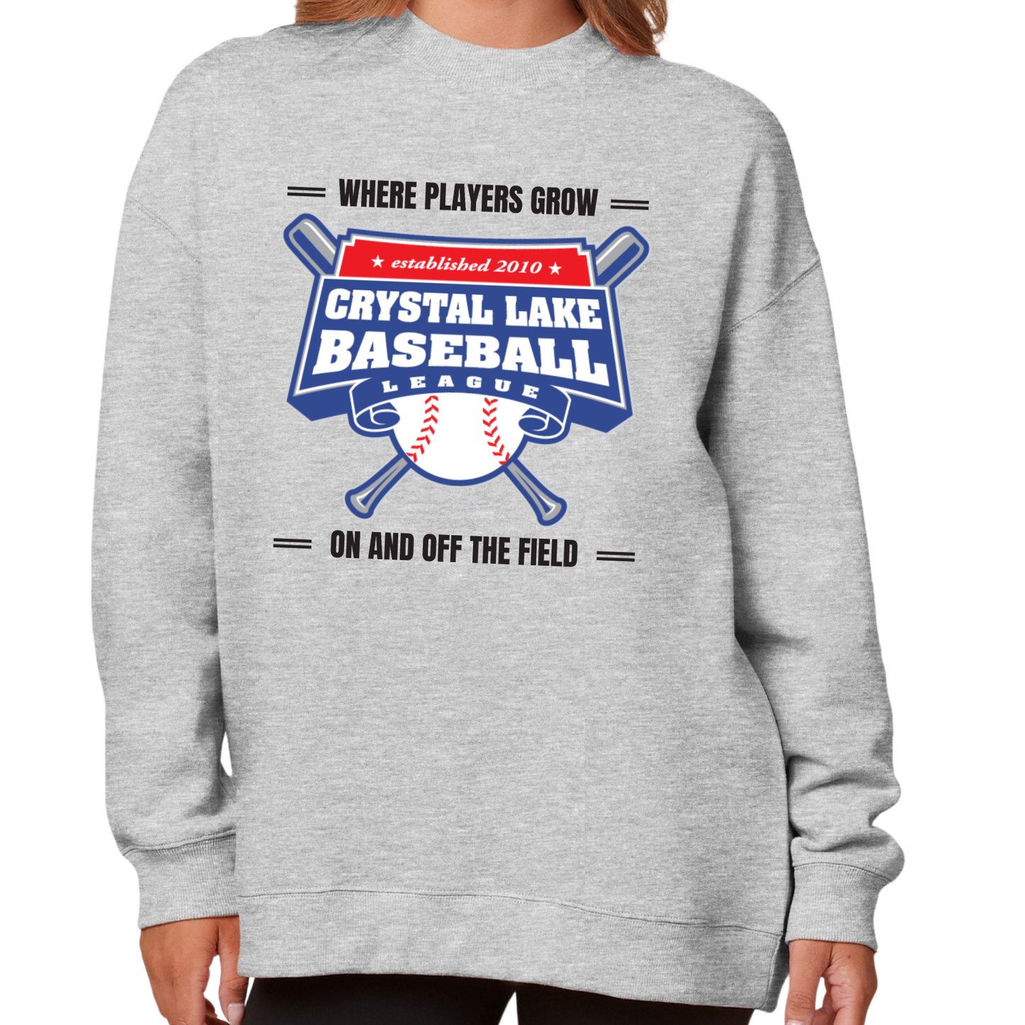 CL Baseball Logo | Ladies Oversized Crewneck
