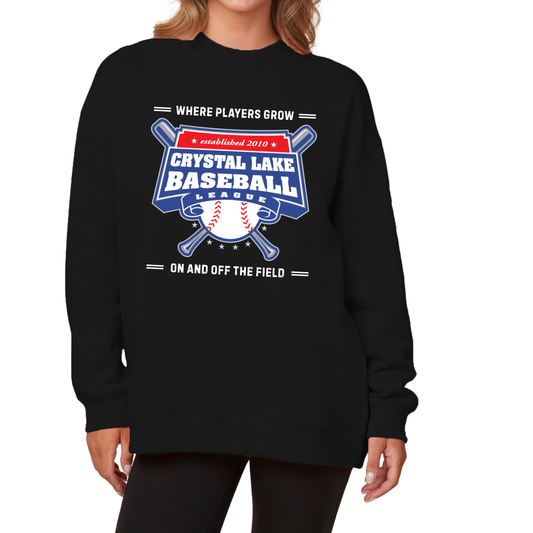 CL Baseball Logo | Ladies Oversized Crewneck