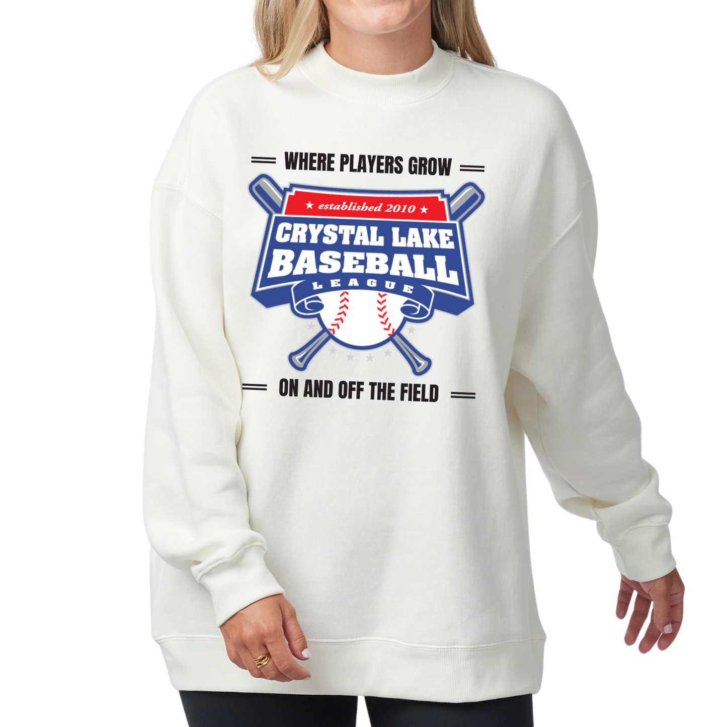 CL Baseball Logo | Ladies Oversized Crewneck