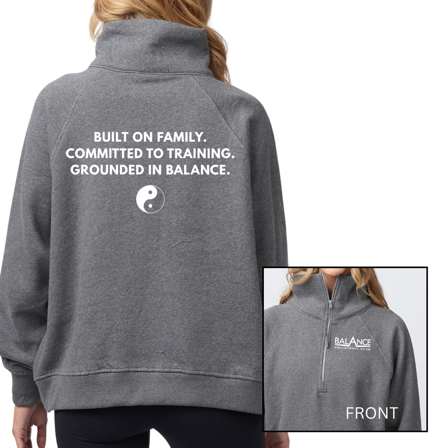 Balance Motto | Womens Quarter Zip Fleece