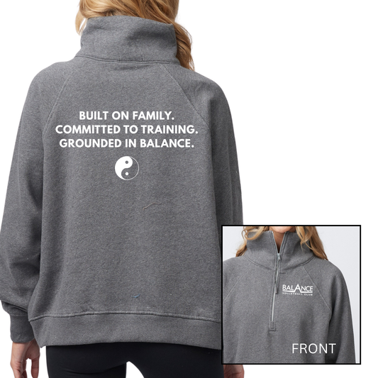 Balance Motto | Womens Quarter Zip Fleece