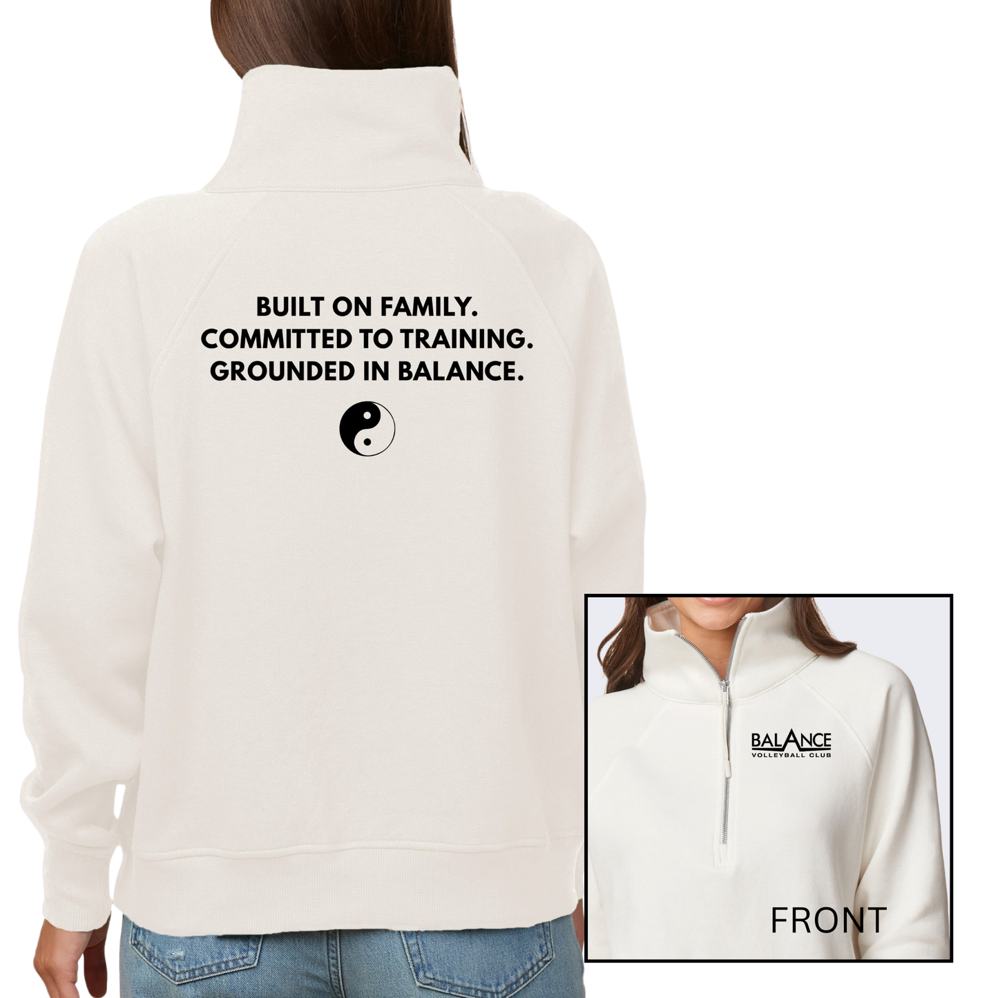Balance Motto | Womens Quarter Zip Fleece