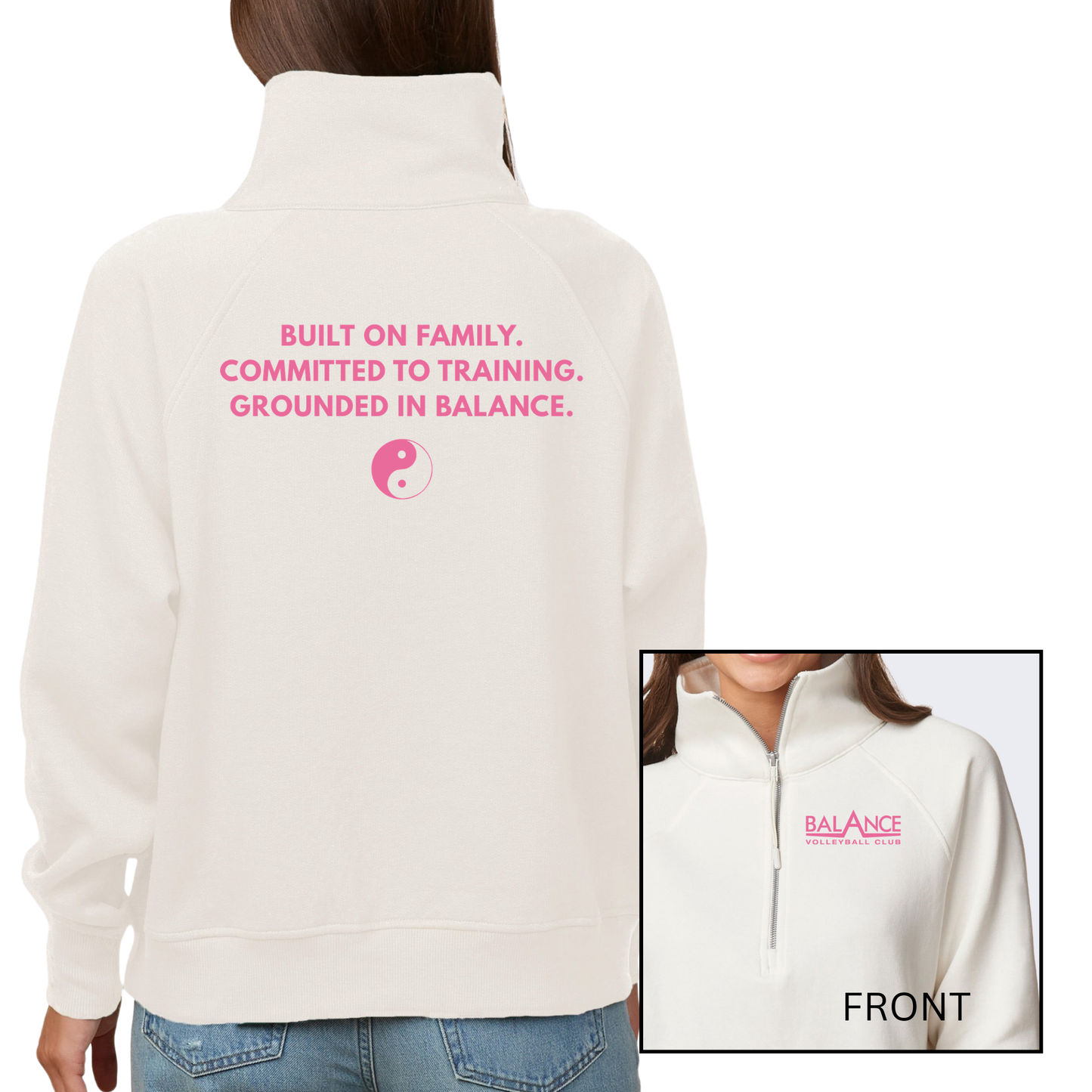 Balance Motto | Womens Quarter Zip Fleece