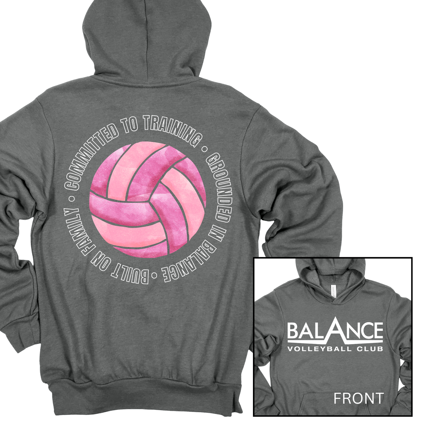 Balance Round Motto | Adult Hooded Sweatshirt