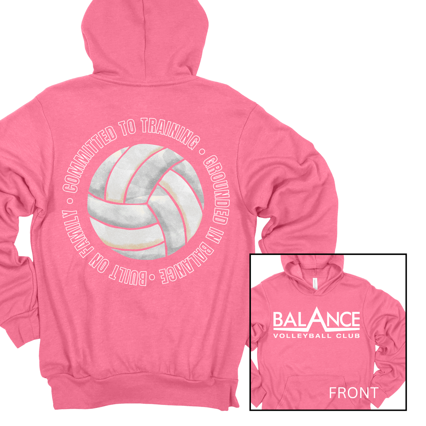 Balance Round Motto | Adult Hooded Sweatshirt