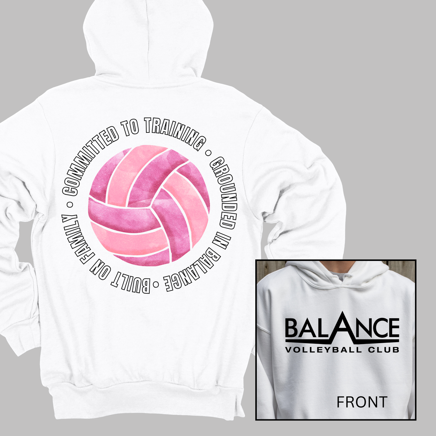 Balance Round Motto | Adult Hooded Sweatshirt