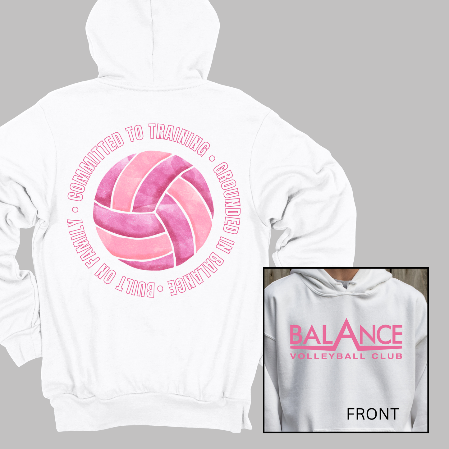 Balance Round Motto | Adult Hooded Sweatshirt