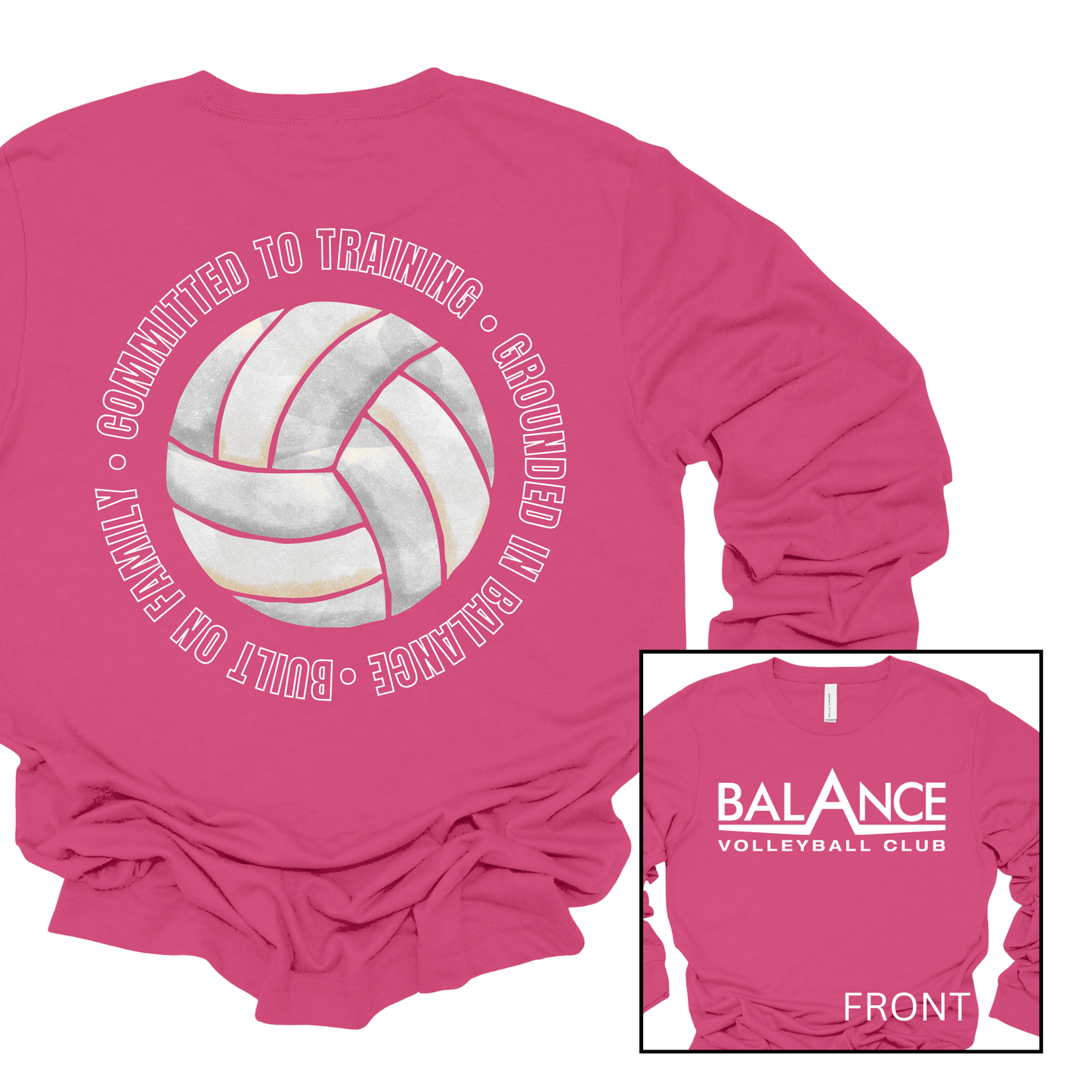 Balance Round Motto | Long Sleeve Adult Tee