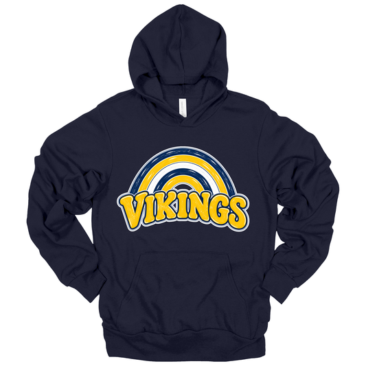 Vikings Rainbow | Adult Hooded Sweatshirt