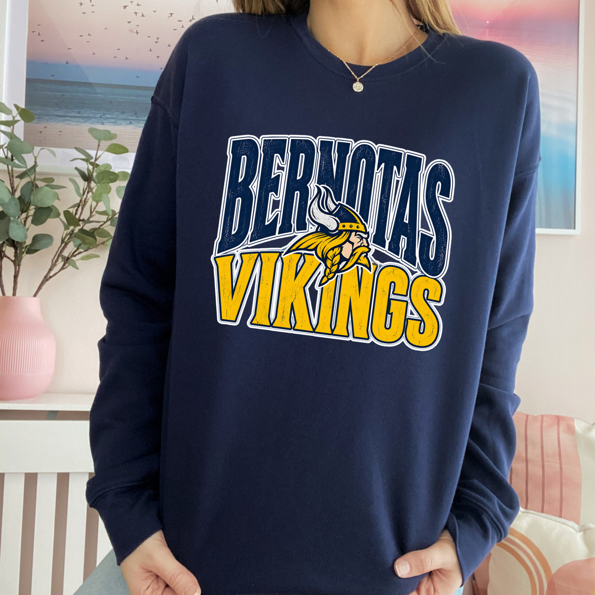 Bernotas Vikings Mascot | Adult Crewneck