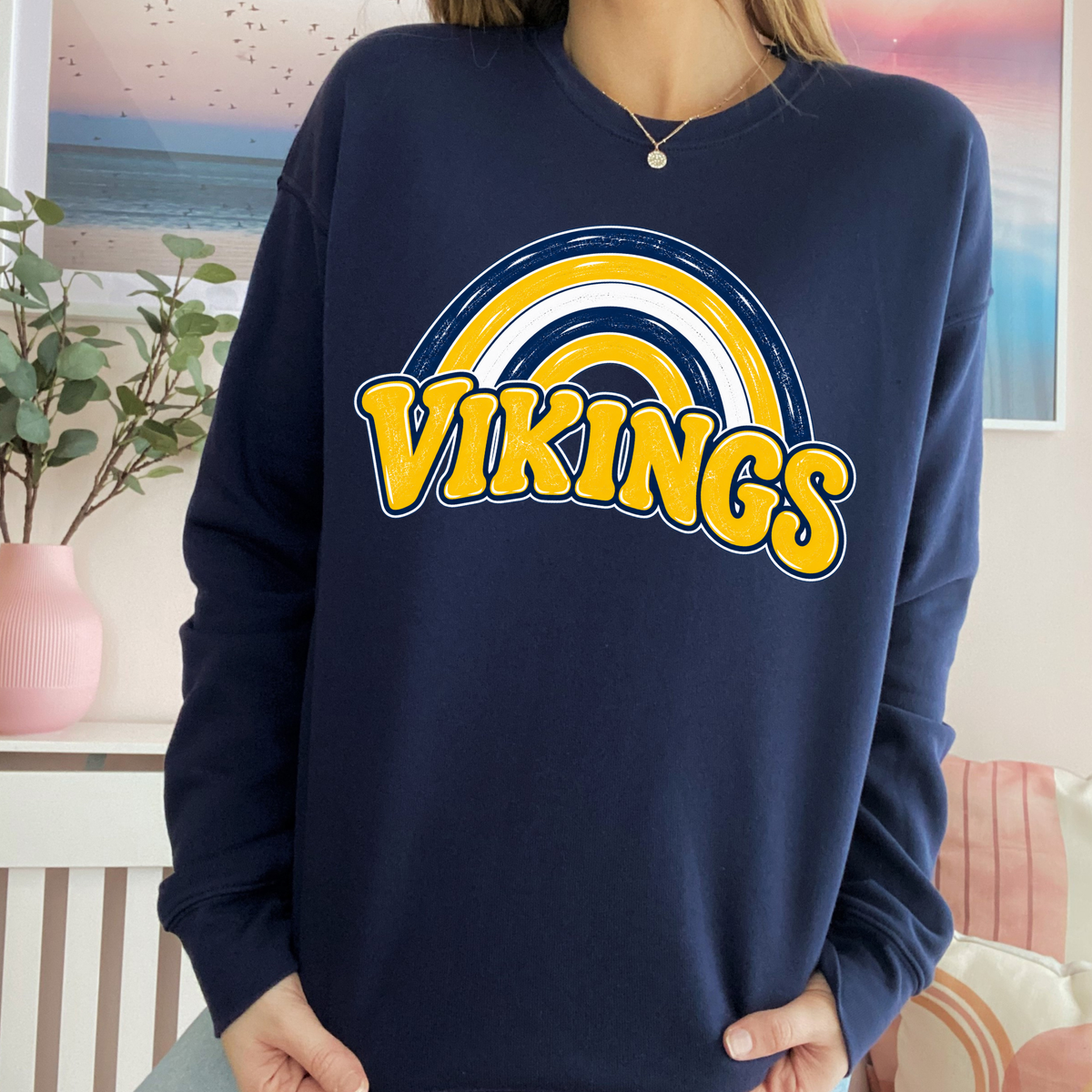 Vikings Rainbow | Adult Crewneck