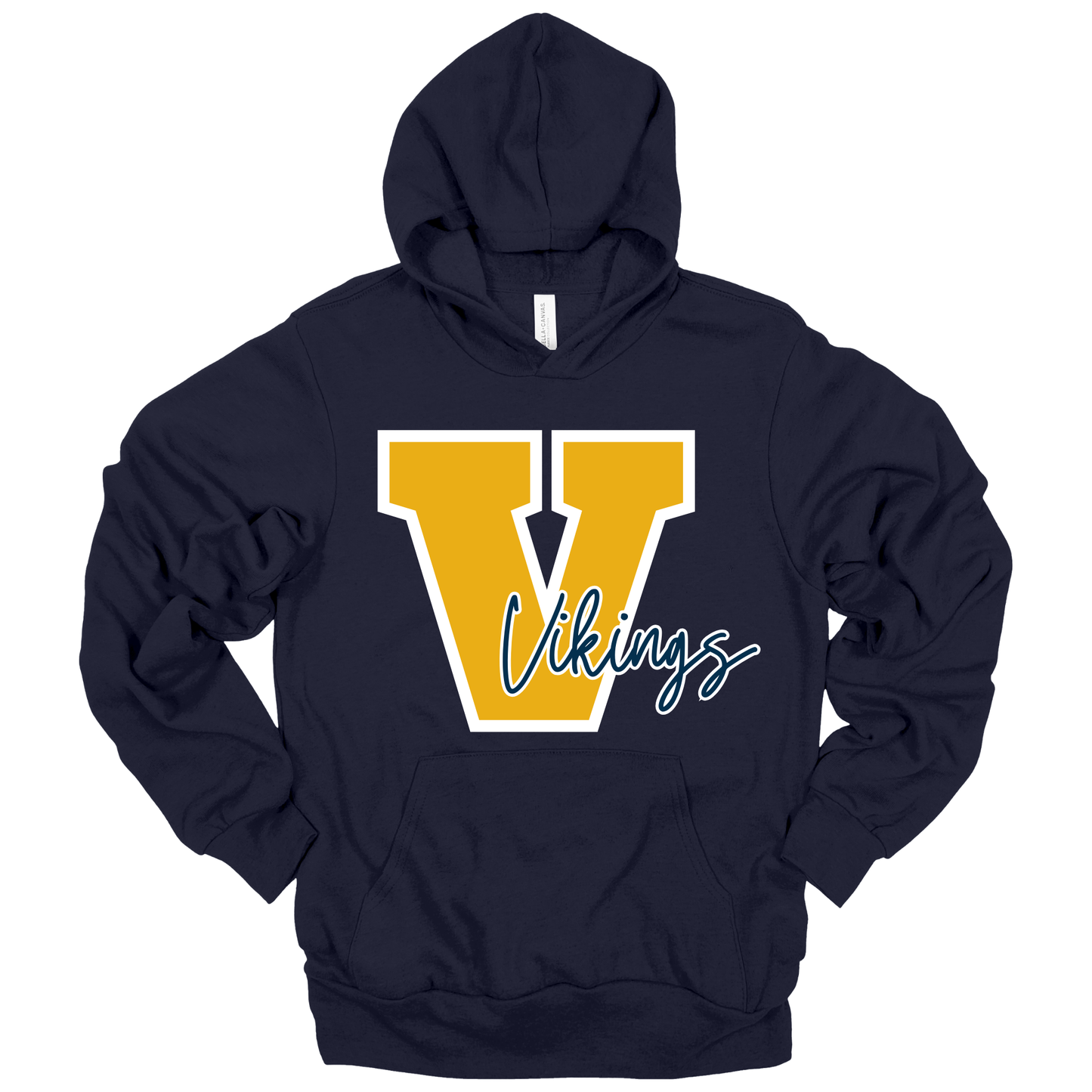 Big V for Vikings | Adult Hooded Sweatshirt