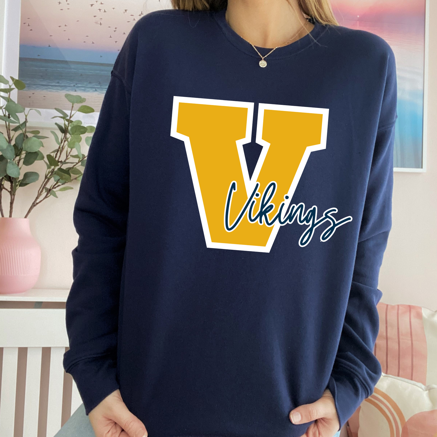 Big V for Vikings | Adult Crewneck