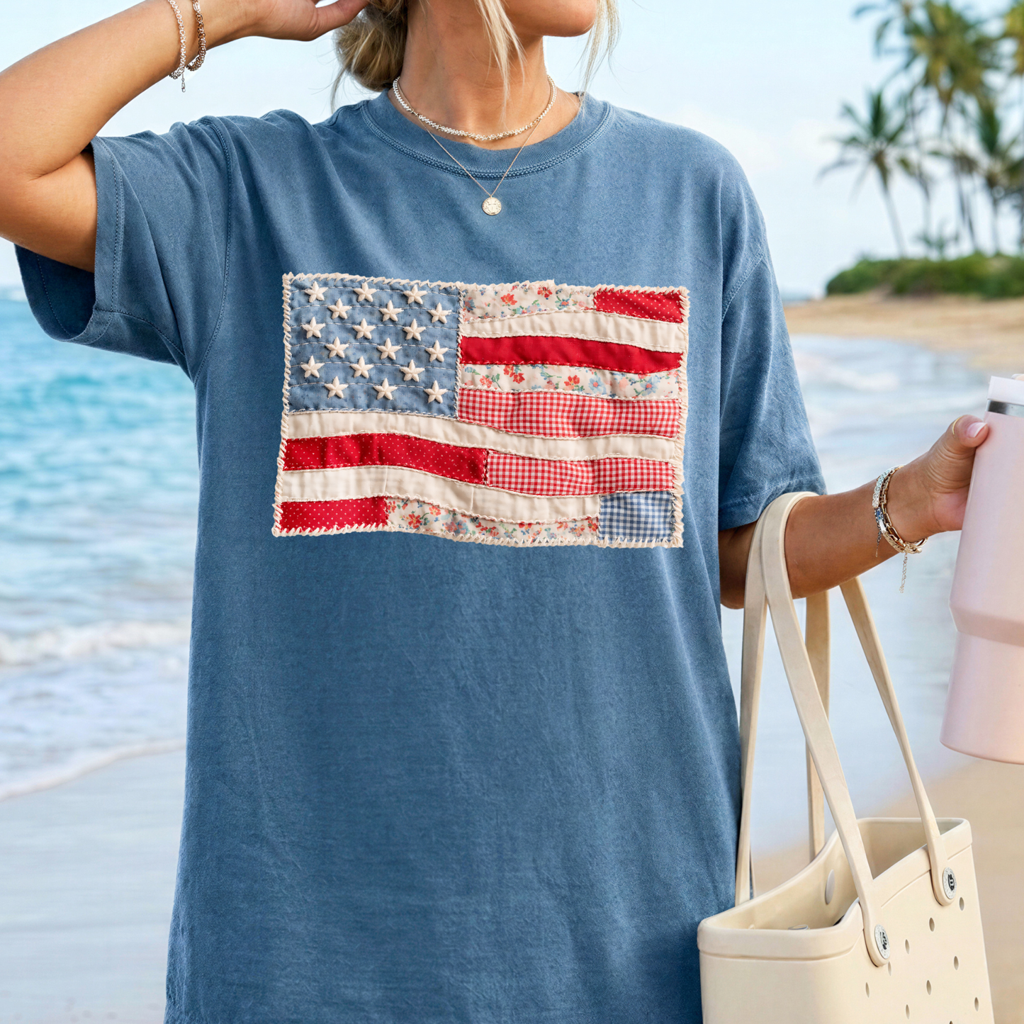 Patchwork Americana | Short Sleeve Adult Tee