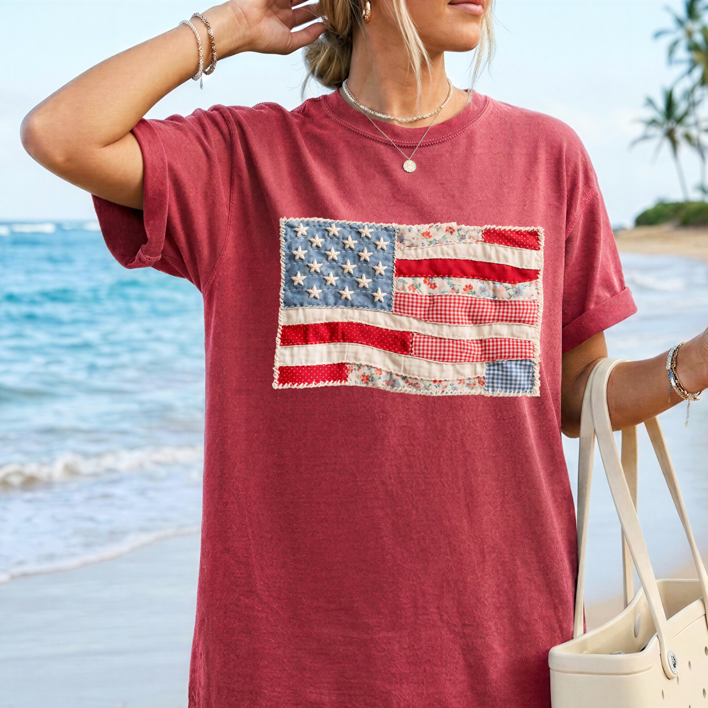 Patchwork Americana | Short Sleeve Adult Tee