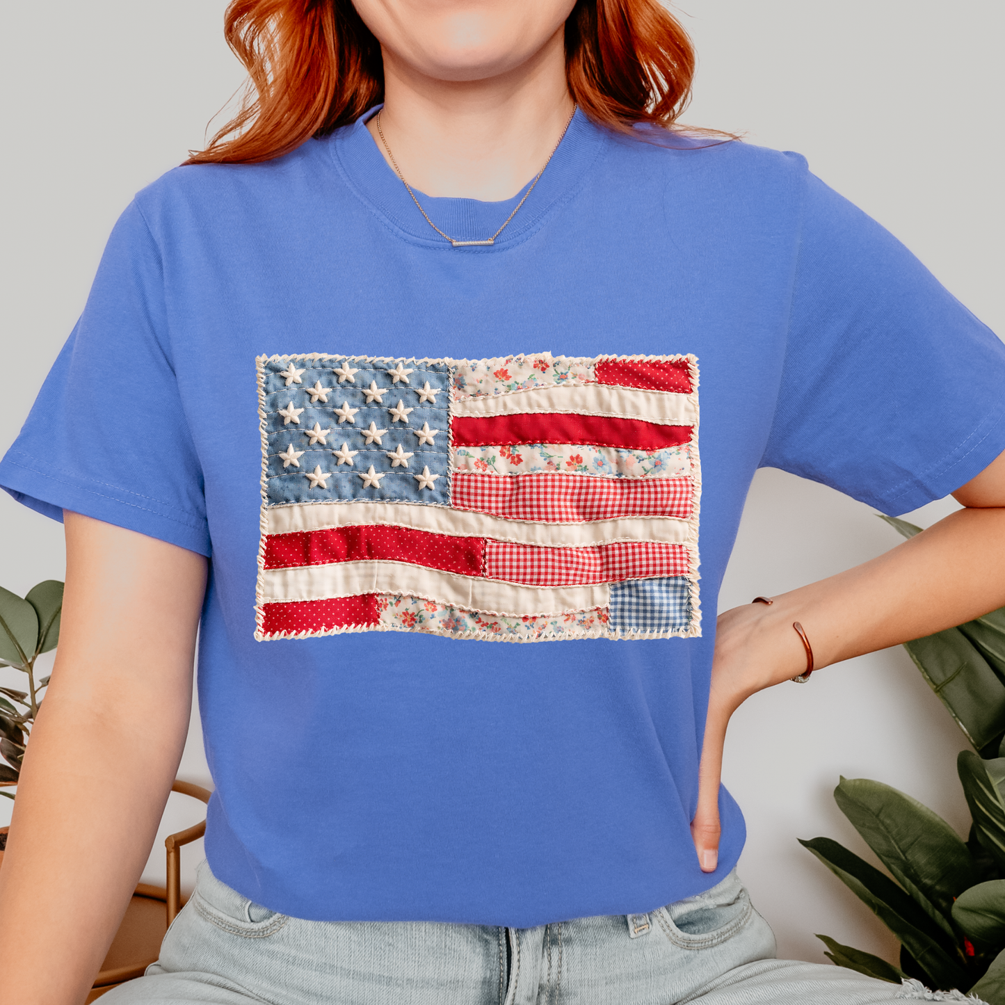 Patchwork Americana | Short Sleeve Adult Tee