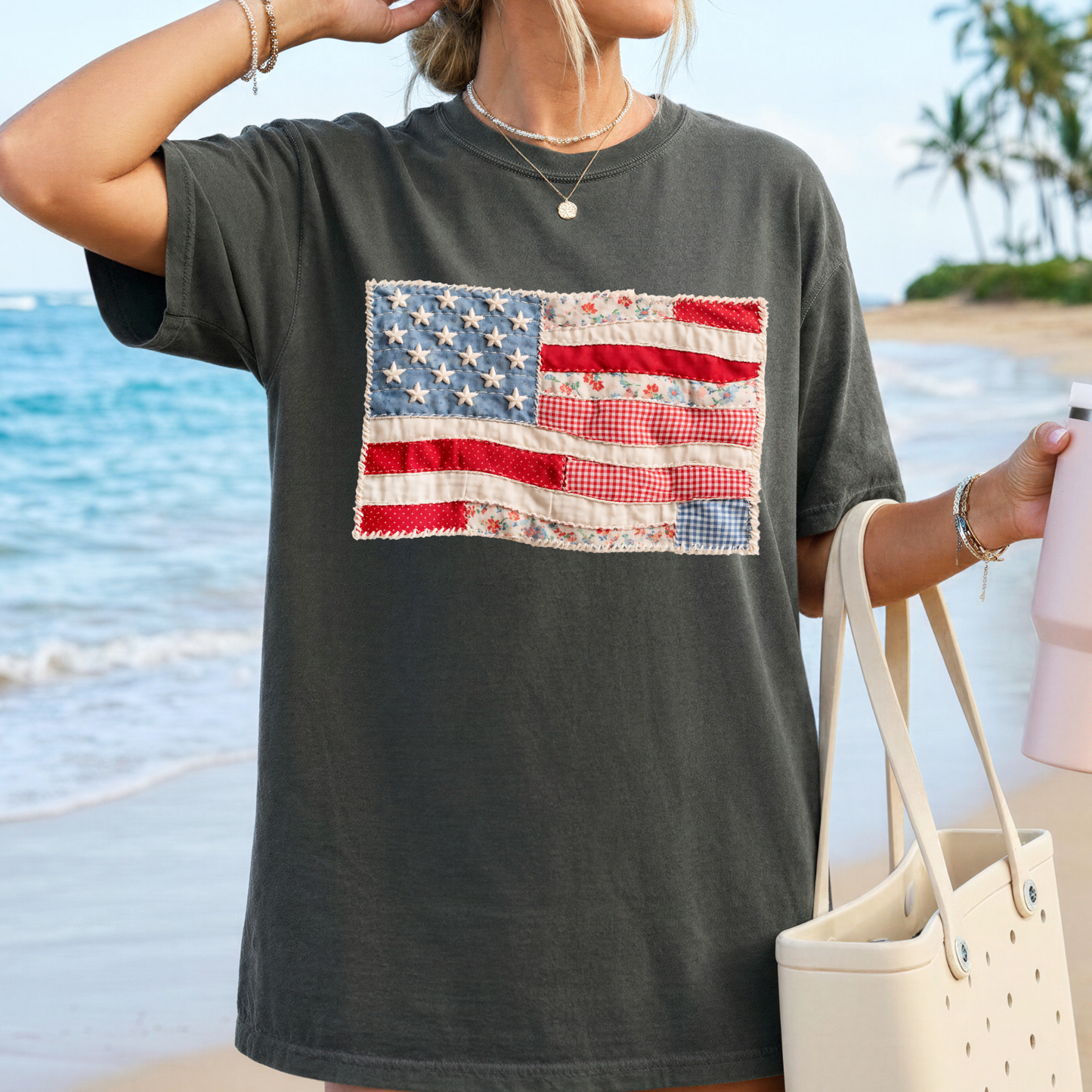 Patchwork Americana | Short Sleeve Adult Tee