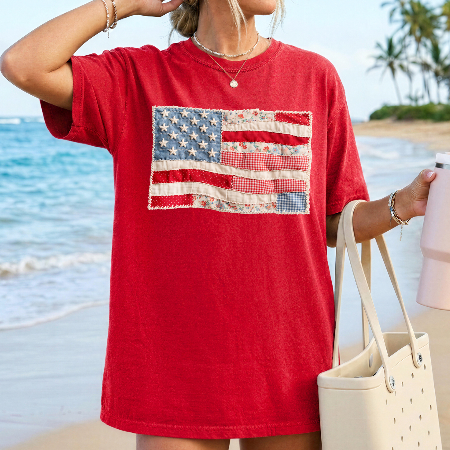 Patchwork Americana | Short Sleeve Adult Tee
