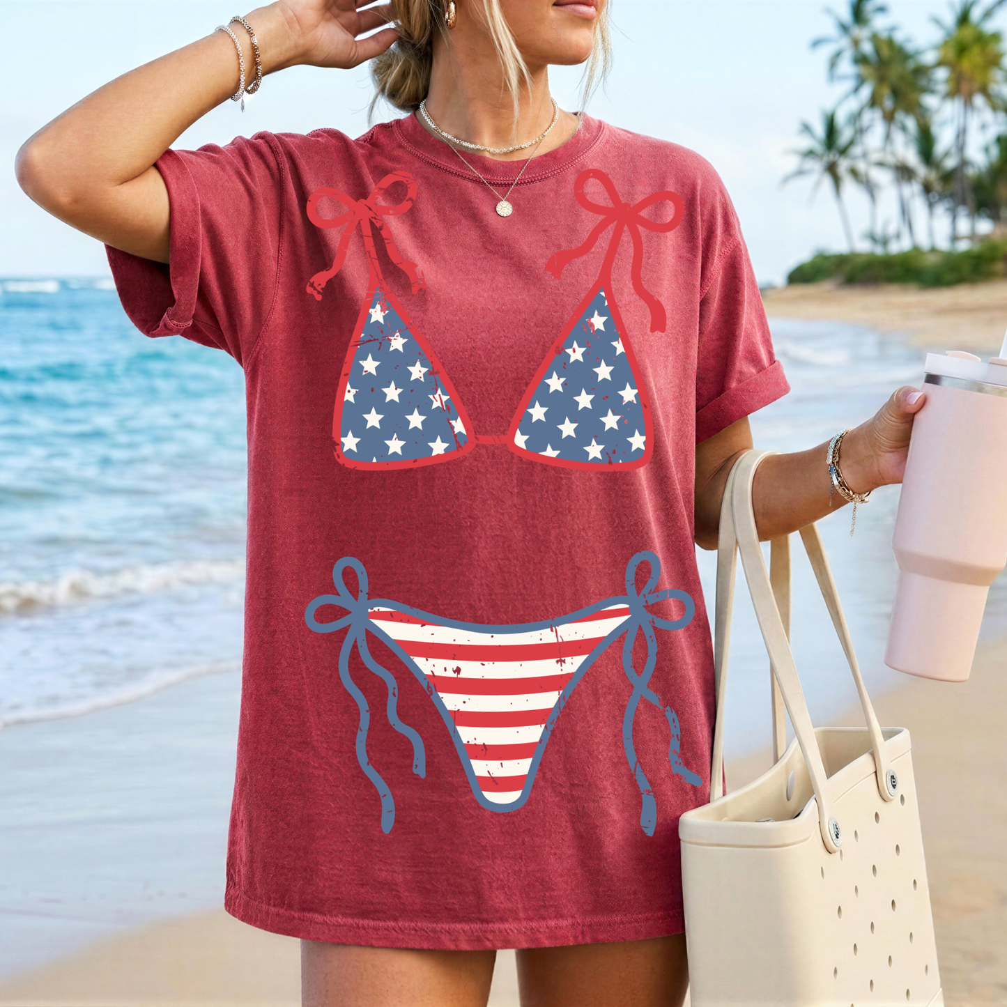 Patriotic Bikini | Short Sleeve Adult Tee