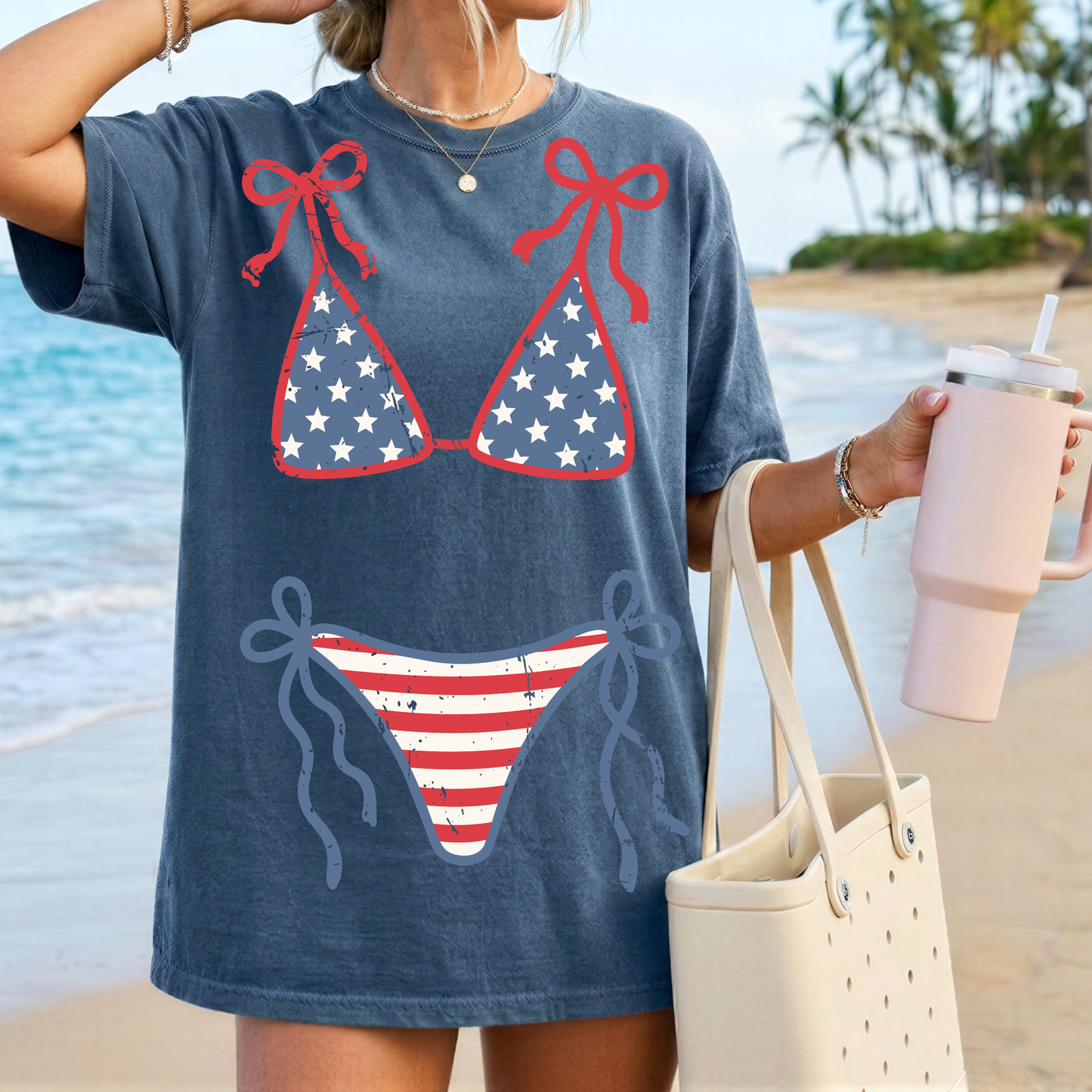 Patriotic Bikini | Short Sleeve Adult Tee