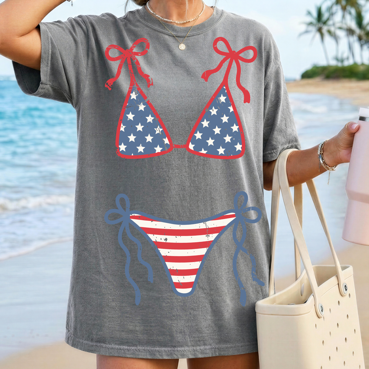 Patriotic Bikini | Short Sleeve Adult Tee