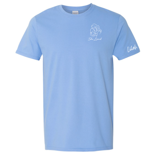 She Loved, Personalized | Short Sleeve Adult Tee