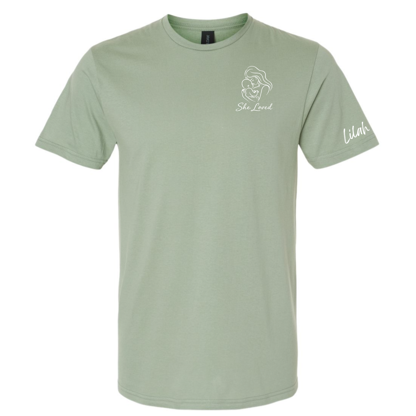 She Loved, Personalized | Short Sleeve Adult Tee
