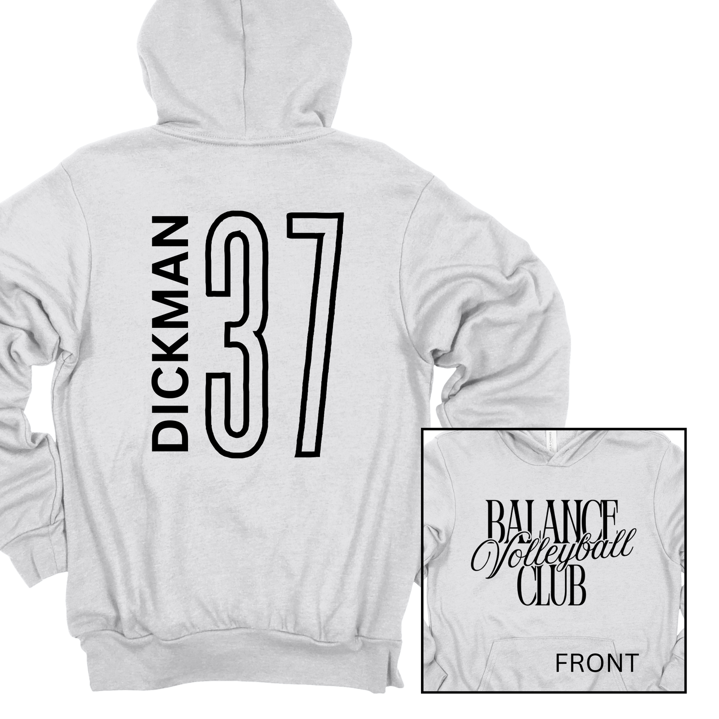 Balance Volleyball Club, Personalized | Adult Hooded Sweatshirt