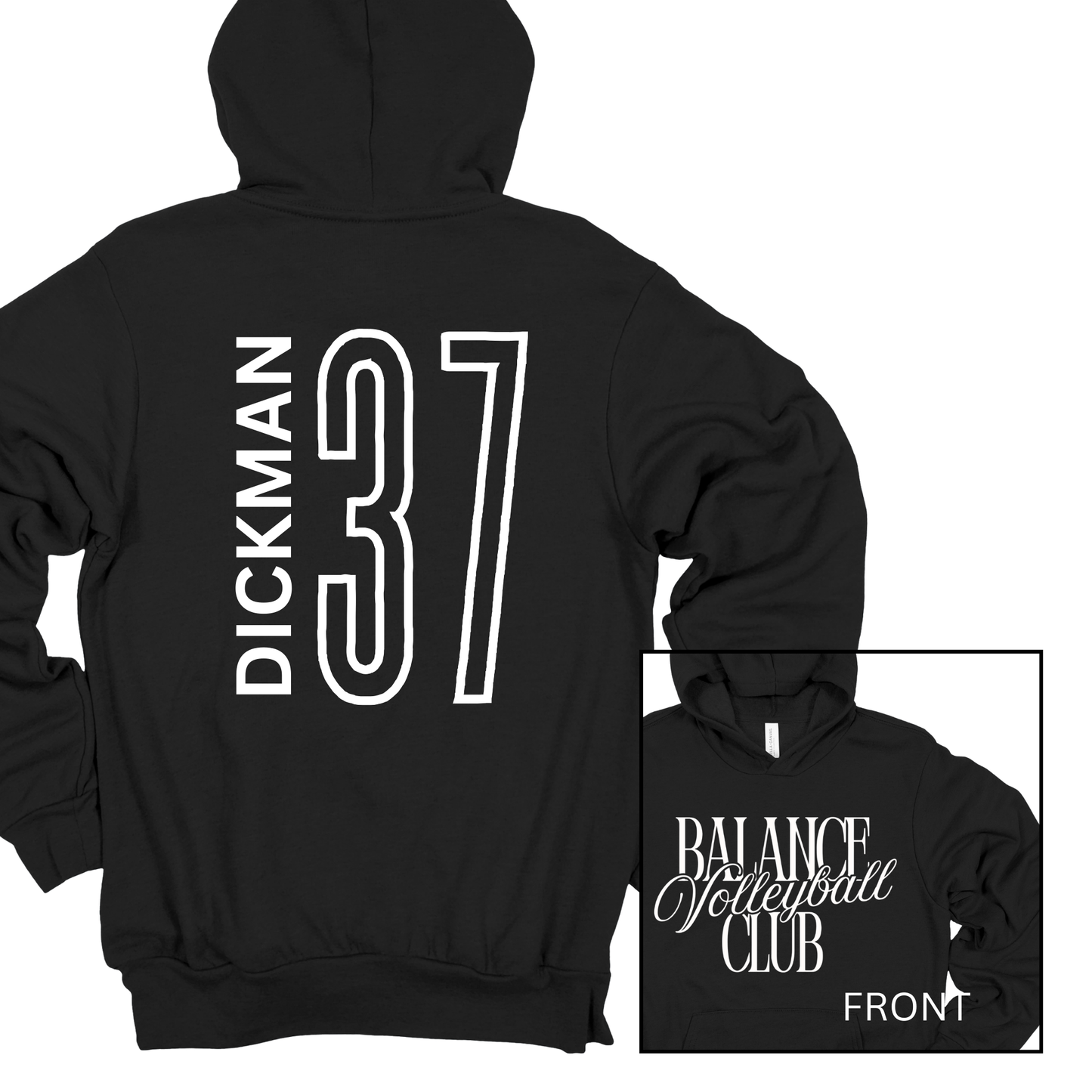 Balance Volleyball Club, Personalized | Adult Hooded Sweatshirt