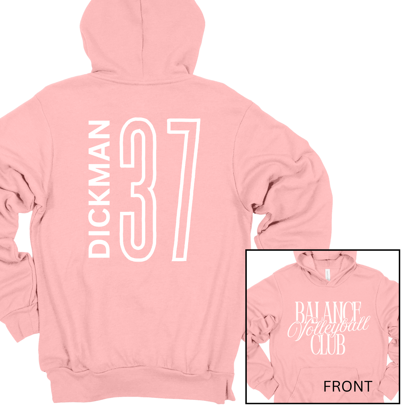 Balance Volleyball Club, Personalized | Adult Hooded Sweatshirt