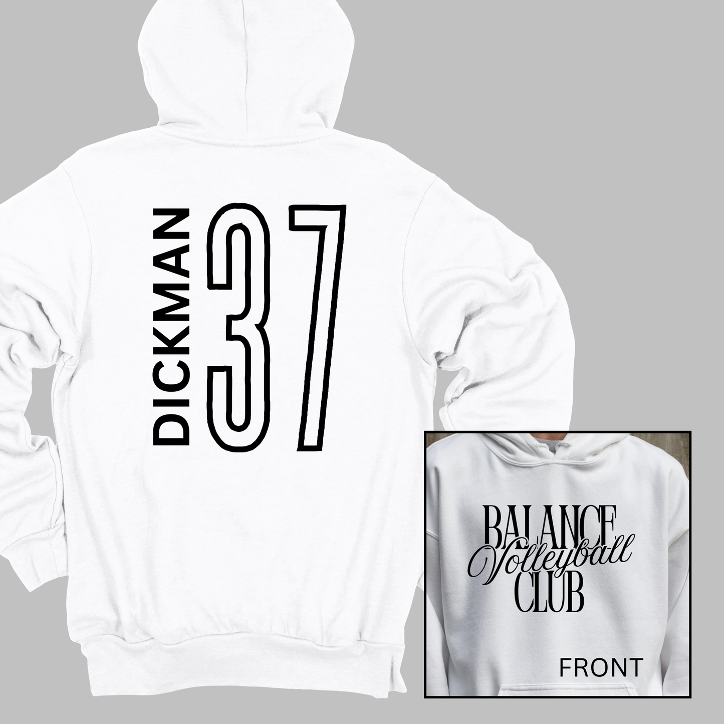 Balance Volleyball Club, Personalized | Adult Hooded Sweatshirt